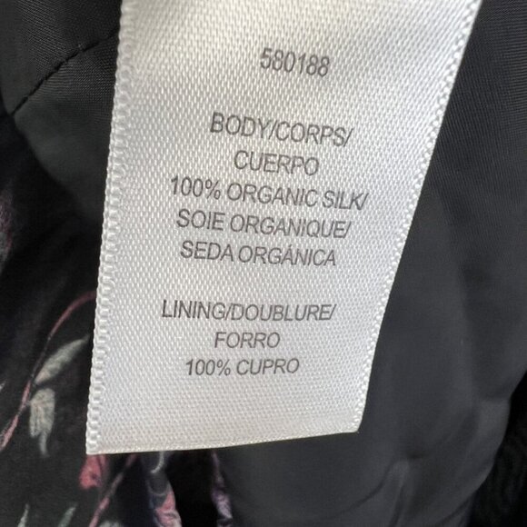 AMUR Rumi Black Purple Silk Wrap Midi Dress $798 - Picture 11 of 12